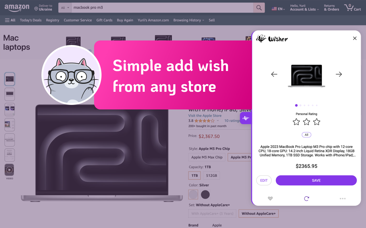Wisher: 在线购物愿望清单和AI礼物创意应用 - 截图 4