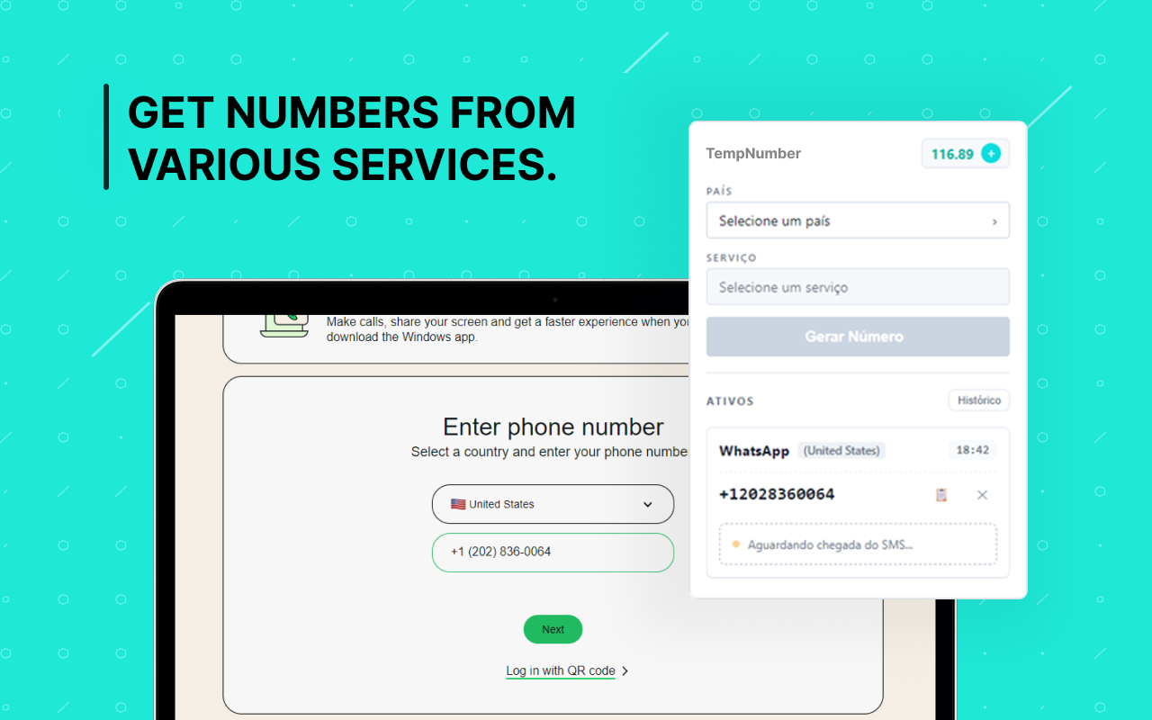 TempNumber - Virtual Number and SMS Generator - 截图 2