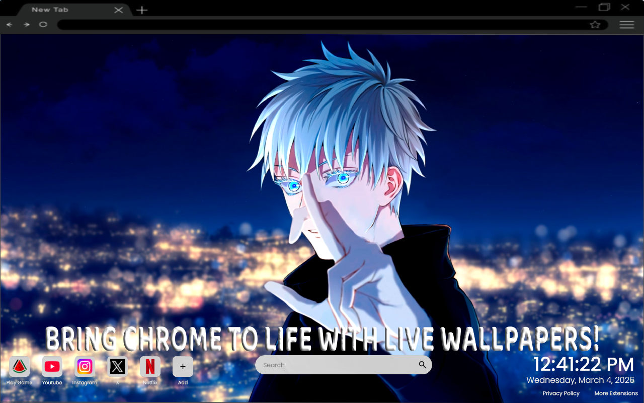 Satoru Gojo Iconic Stance Live Wallpaper - 截图 3