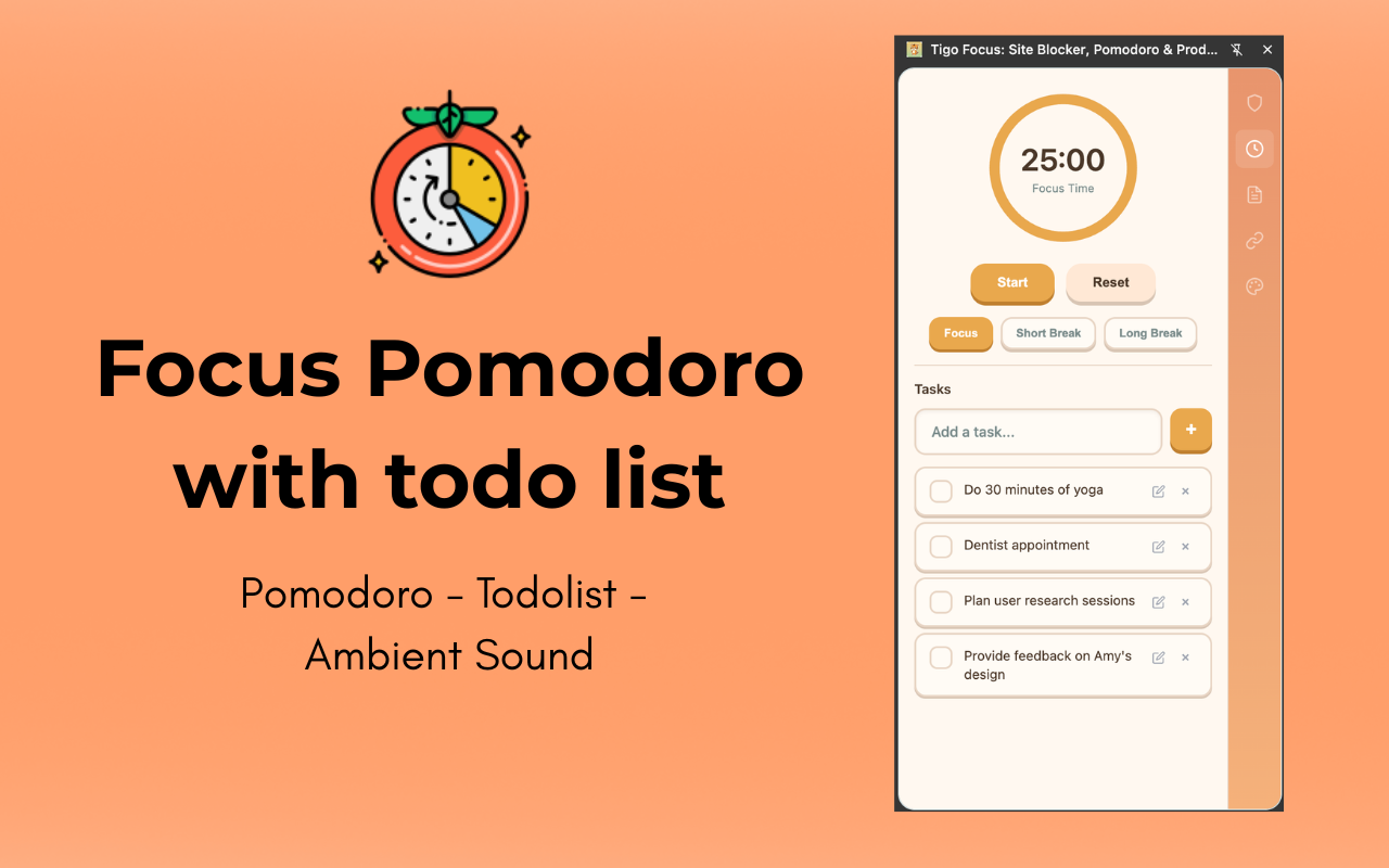 Tigo Focus: Site Blocker, Pomodoro & Productivity - 截图 3