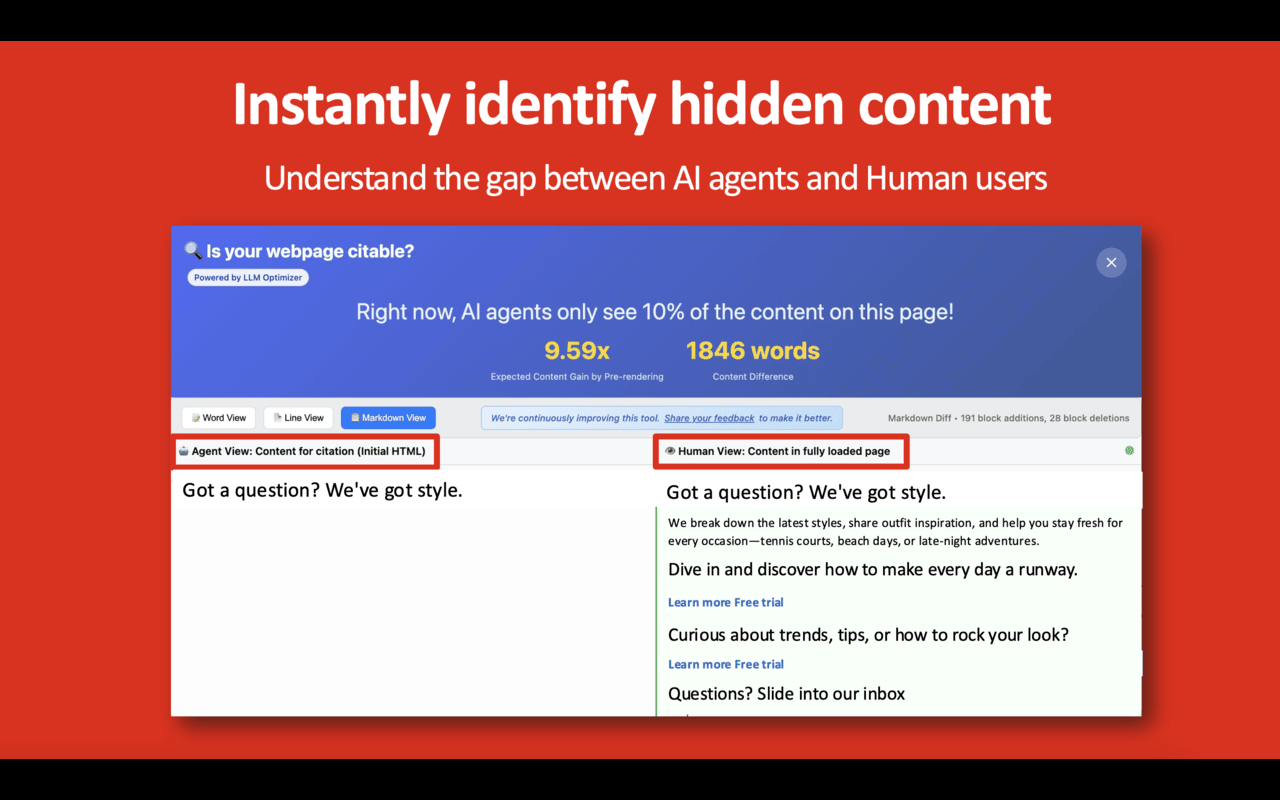 AI Content Visibility Checker, powered by Adobe LLM Optimizer (LLMO) - 截图 2