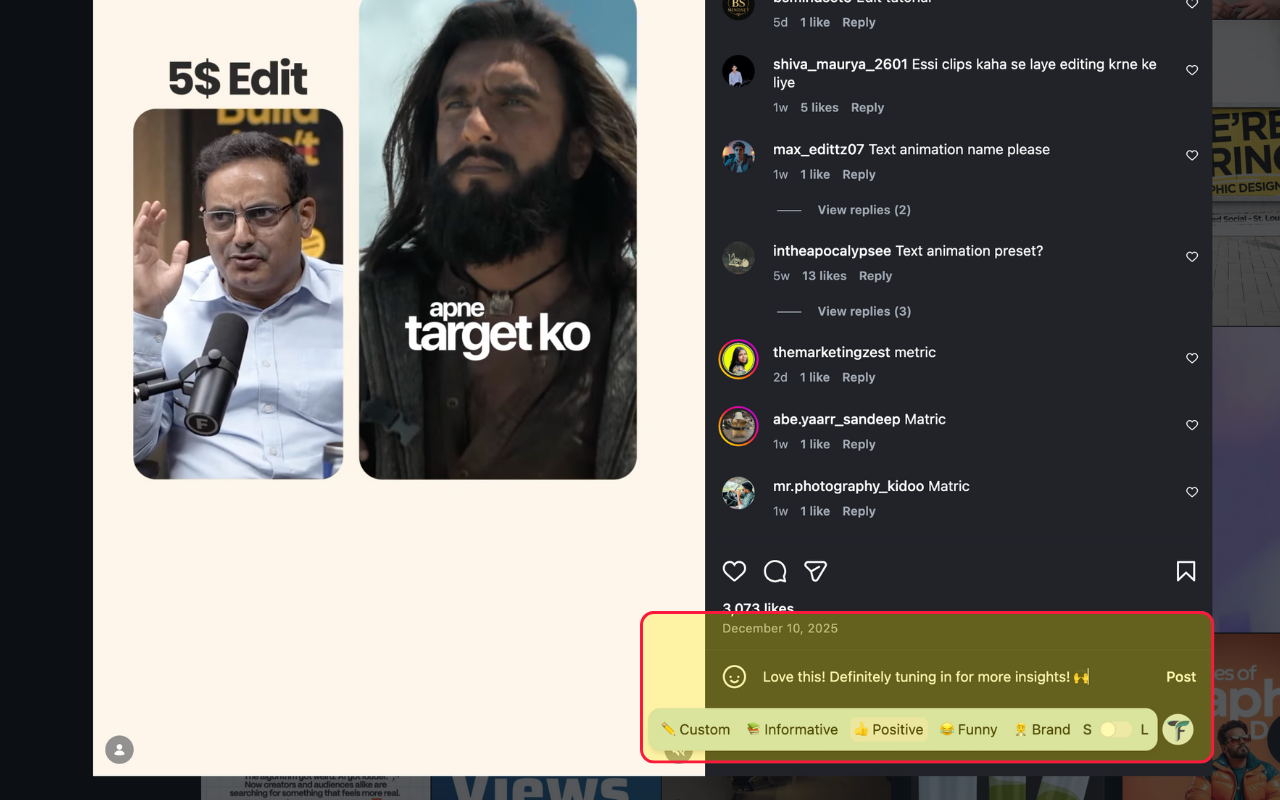 TweeFeed - AI Reply & DM Generator for X, LinkedIn, Instagram - 截图 3