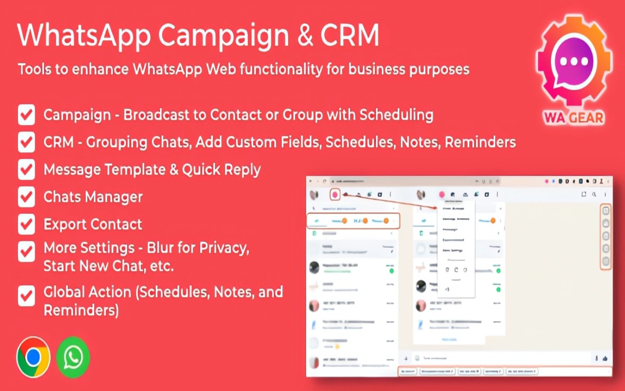 WA Gear - WhatsApp Campaign and CRM - 截图 2