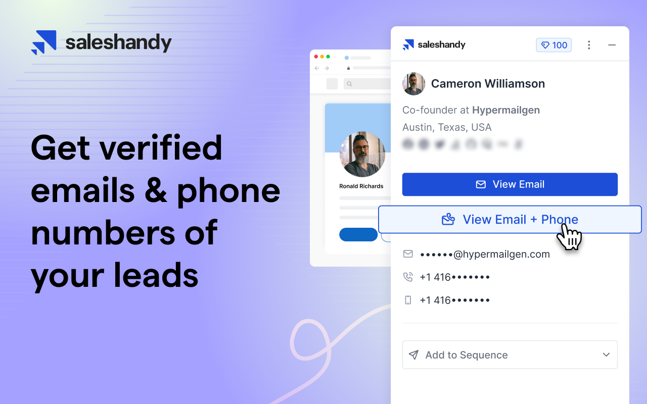 Saleshandy Connect 2.0: B2B Email Finder and Phone Lookup - 截图 2