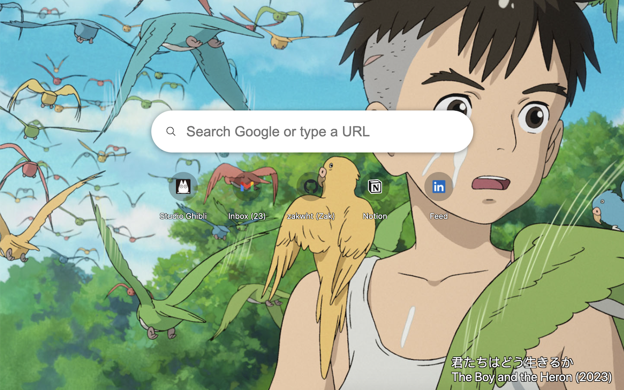 Studio Ghibli New Tab - 截图 4