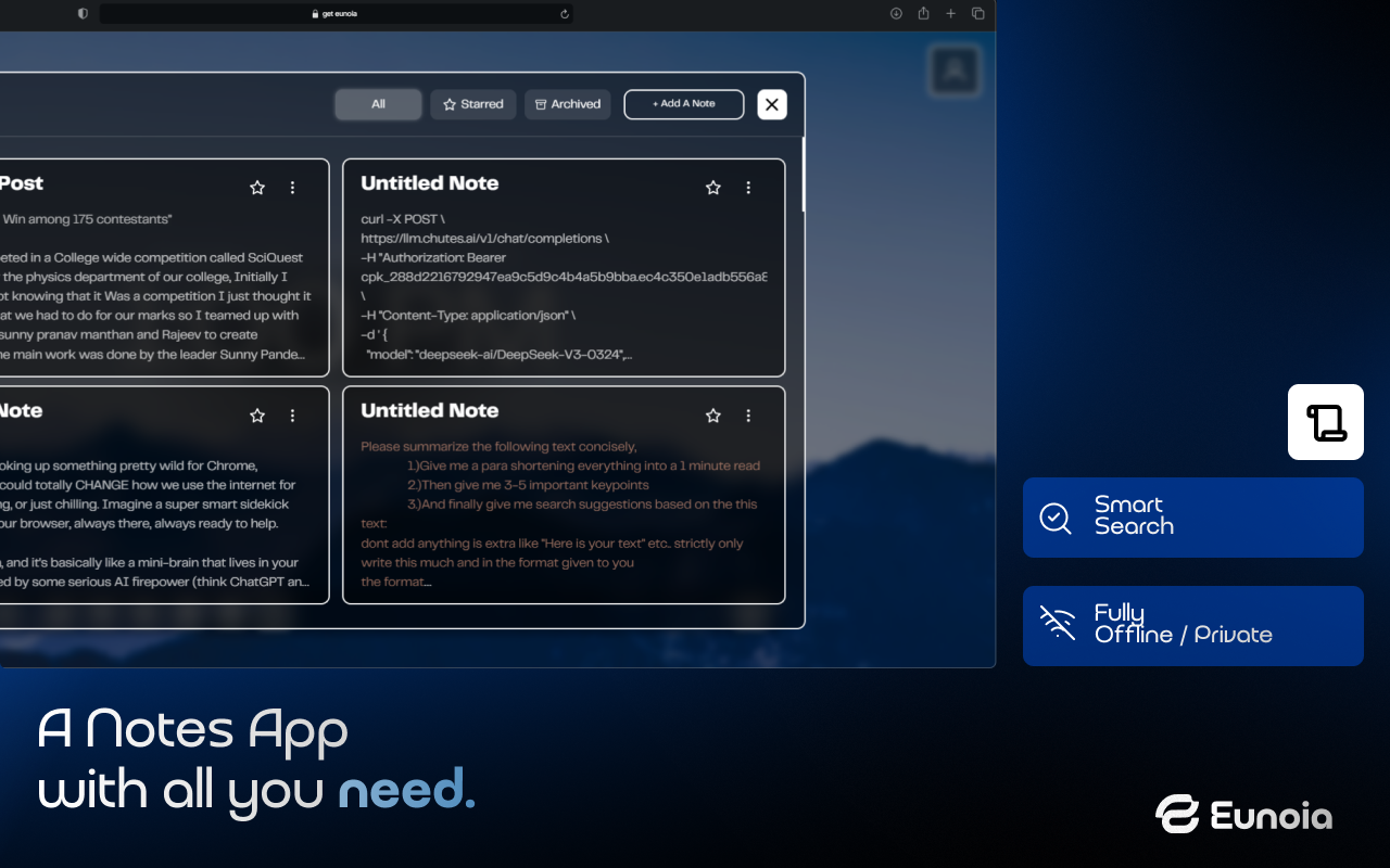 Eunoia - Minimal New Tab for Focused Work - 截图 2