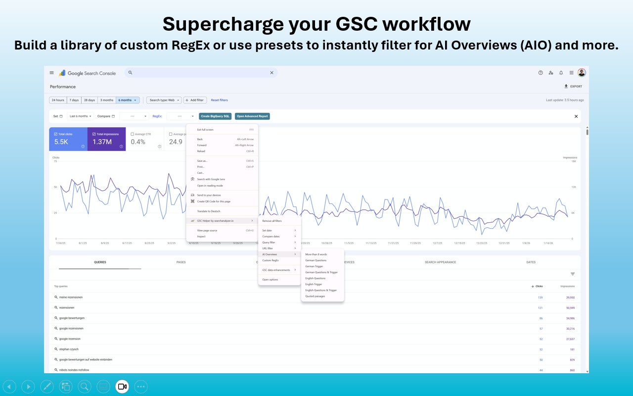 GSC Helper by searchanalyzer.io - 截图 2