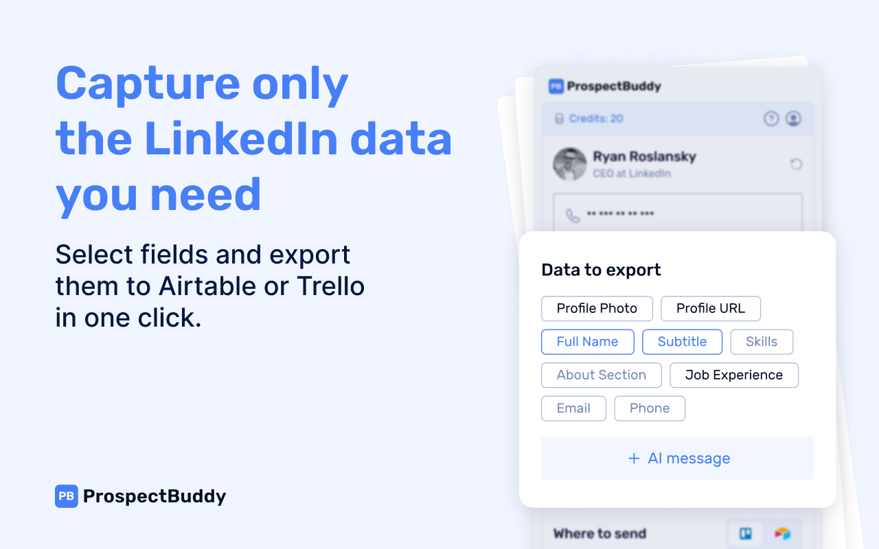 ProspectBuddy — LinkedIn Prospecting Tool for Airtable & Trello - 截图 4