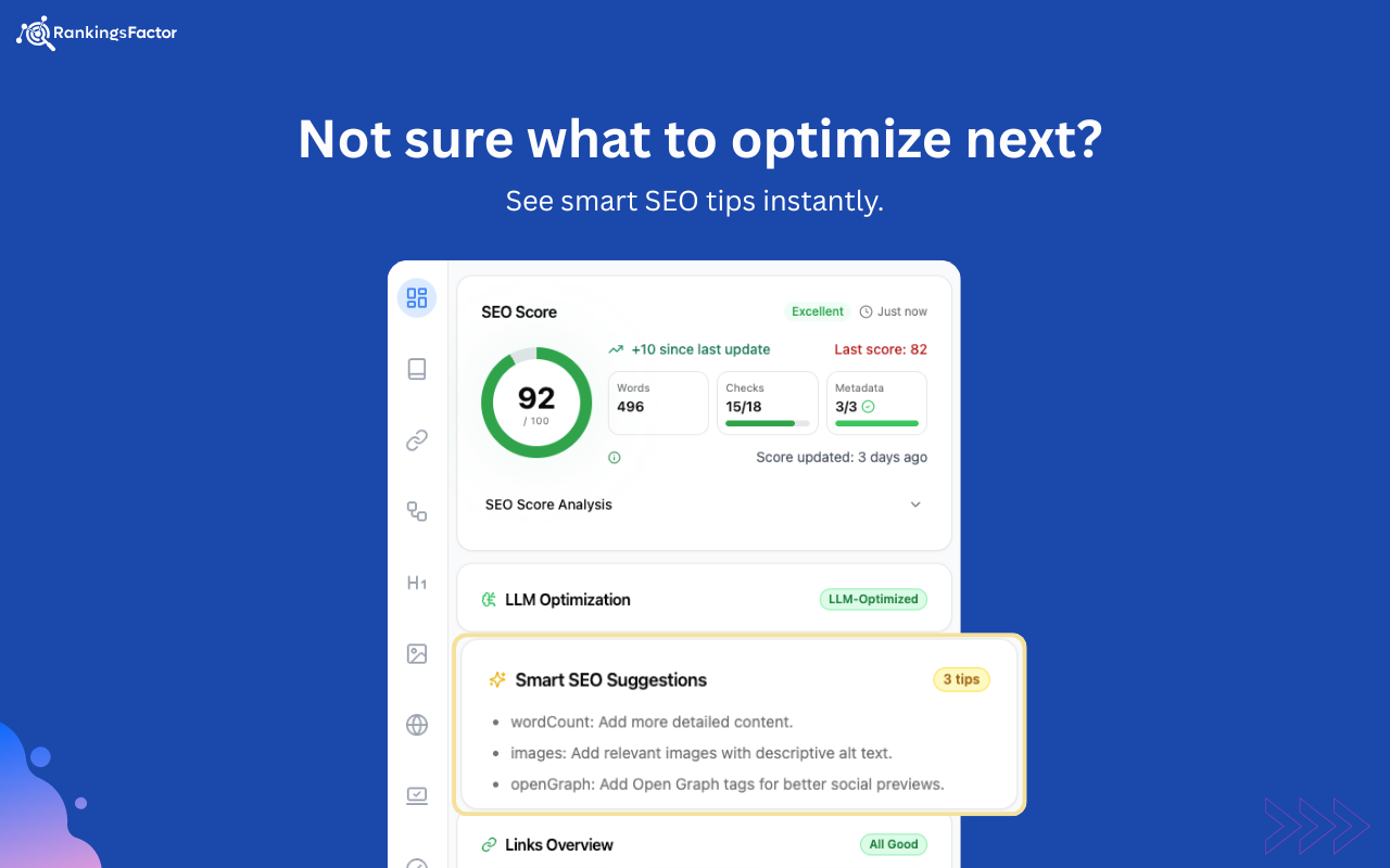 RankingsFactor – AI SEO & Website Analyzer - 截图 4