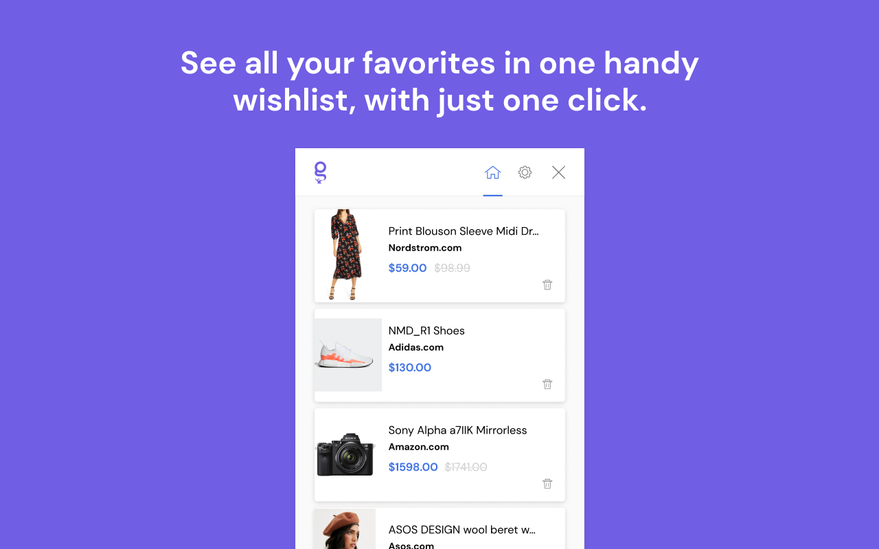 GimmeThat - Universal Wishlist for Shopping - 截图 2