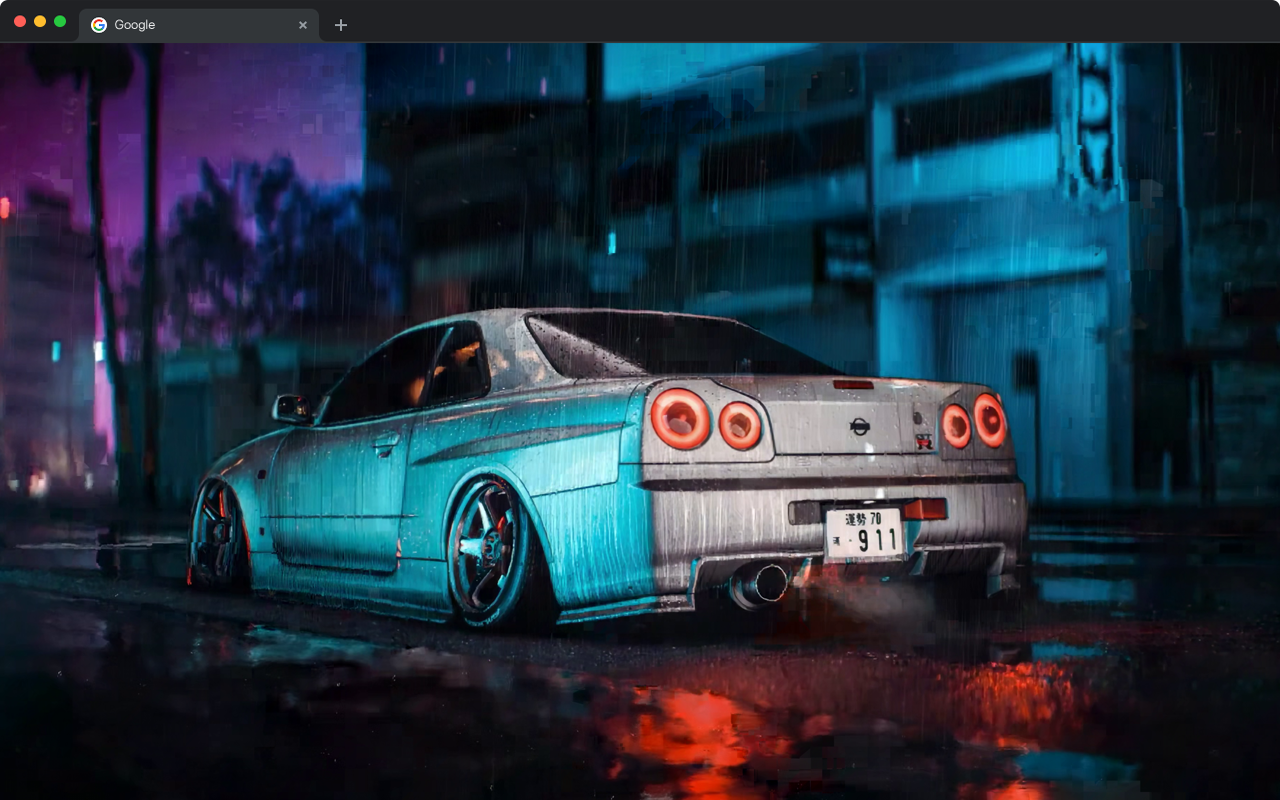 Nissan Skyline R34 Live Wallpaper - GTR Turbo Rain Night 4K HD - 截图 1