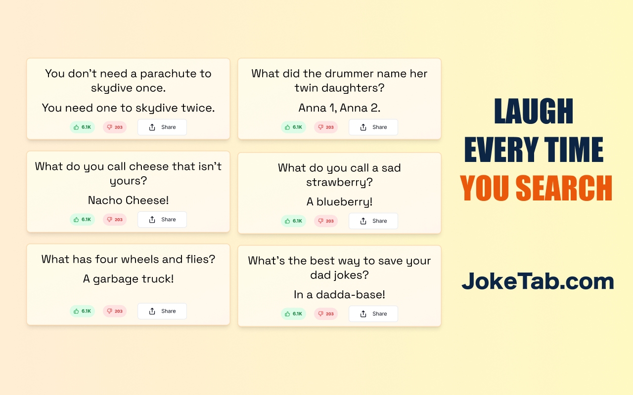 JokeTab: Fun jokes for you - Free money for charity - 截图 2