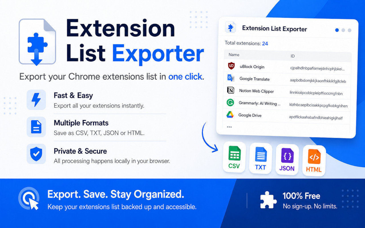 Extension List Exporter - 截图 2