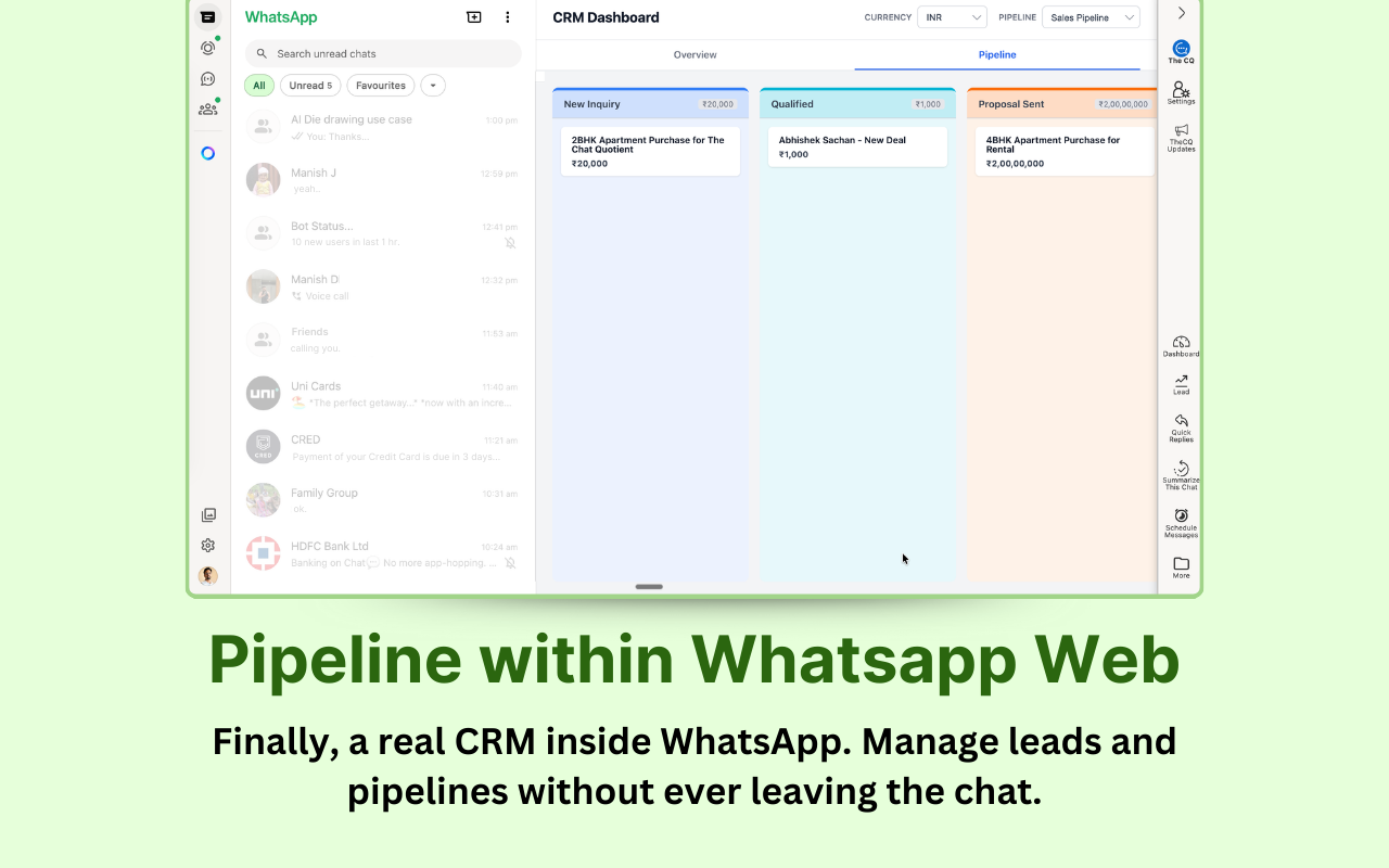 WhatsApp Business CRM – The Chat Quotient - 截图 2