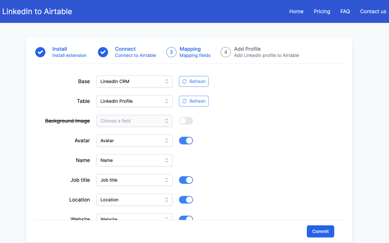 LinkedIn to Airtable - 截图 2