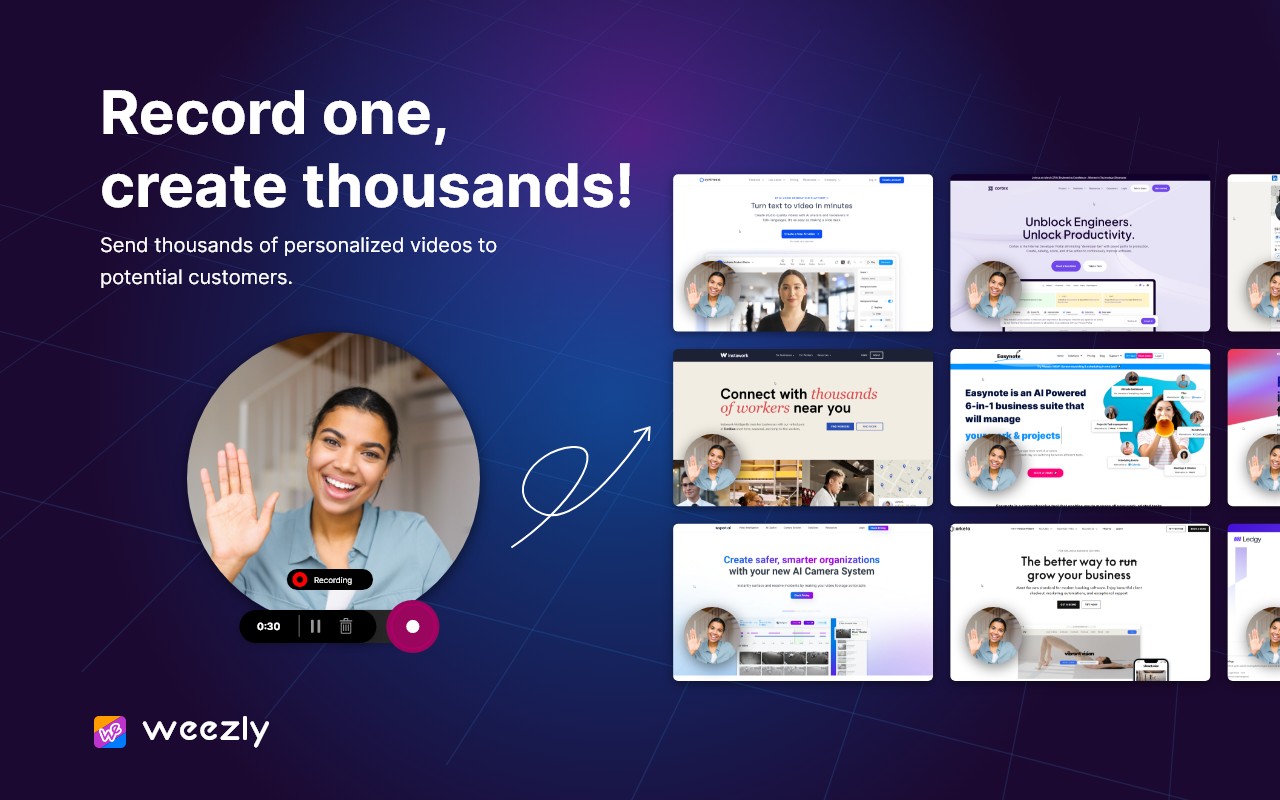 Weezly - Create Sales Videos and Book Meetings - 截图 2