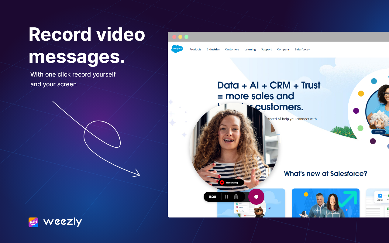 Weezly - Create Sales Videos and Book Meetings - 截图 3