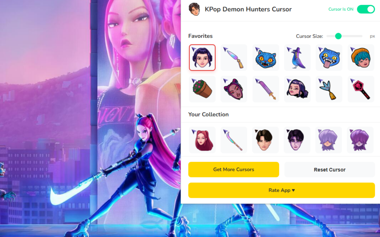 KPop Demon Hunters Cursor ★ Custom Cursor for Chrome™ - 截图 2