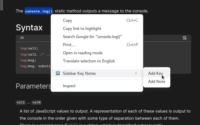 Sidebar Key Notes - 截图 3