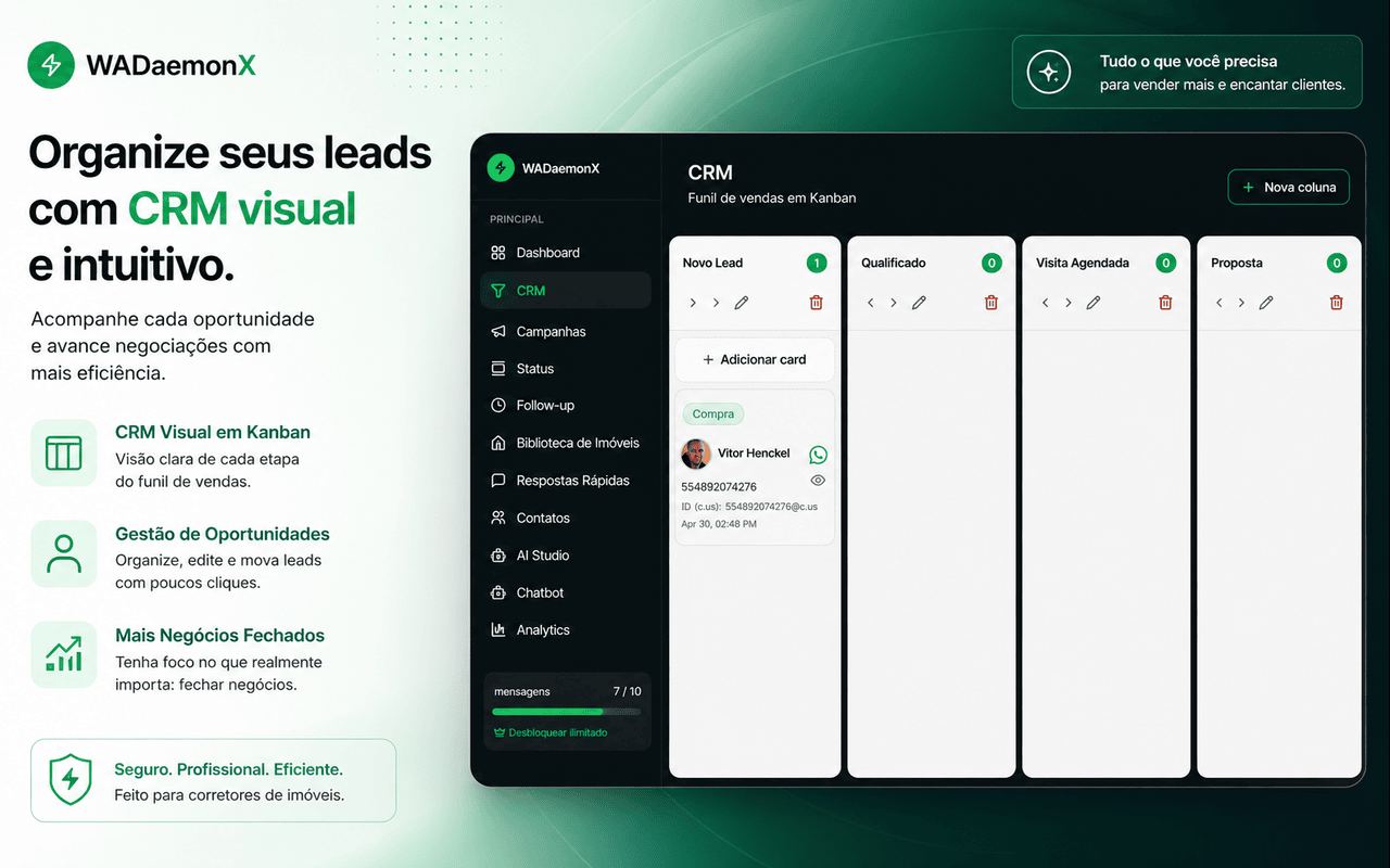 WADaemonX - Sell more and serve better on WhatsApp with automation. - 截图 5