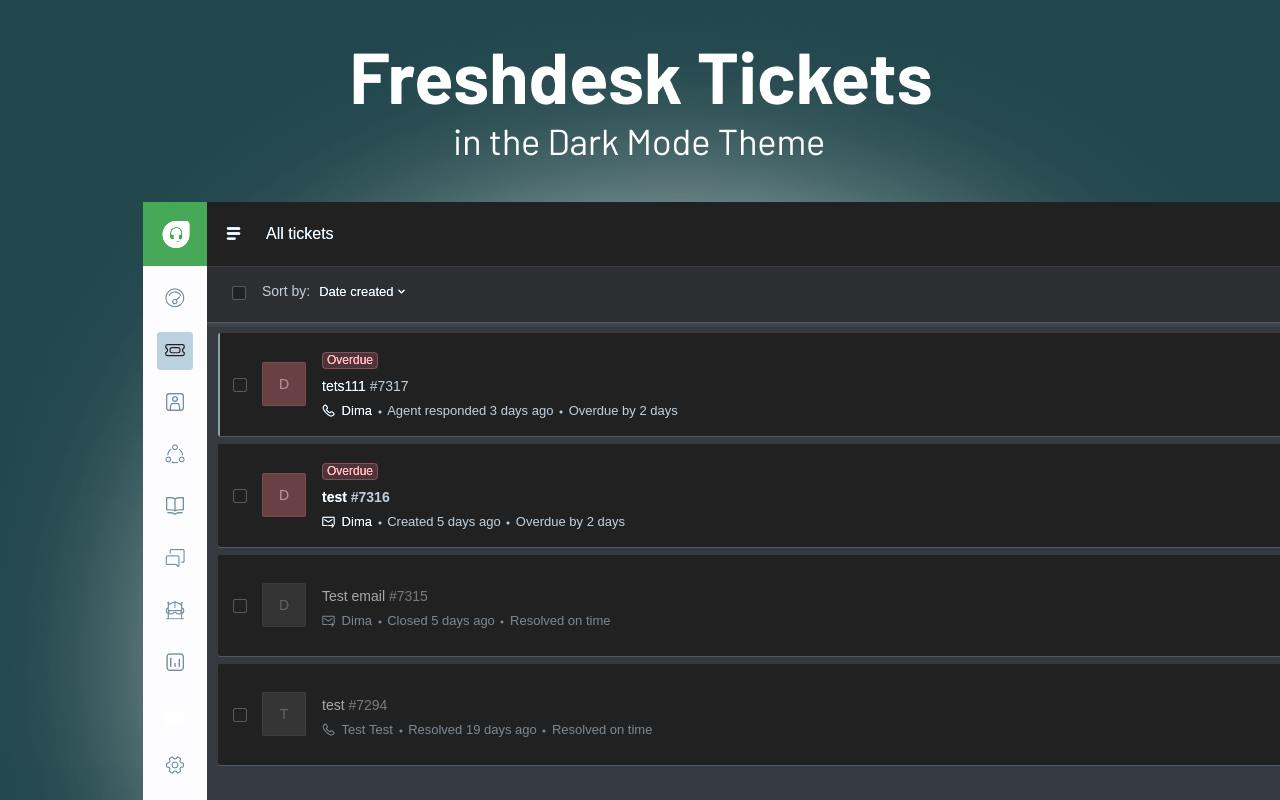 Dark Mode for Freshdesk - 截图 2