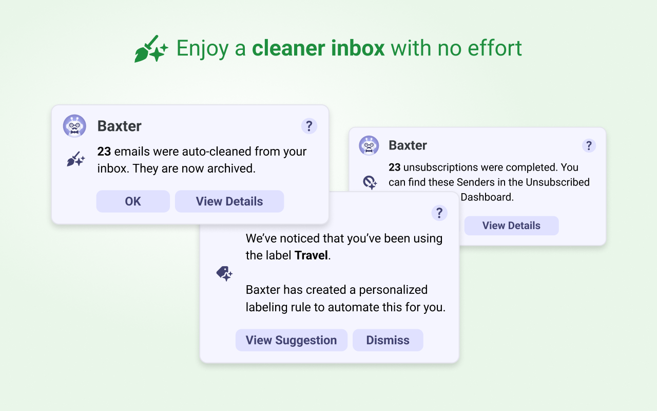 Baxter - Email Organizer & Unsubscriber - 截图 5
