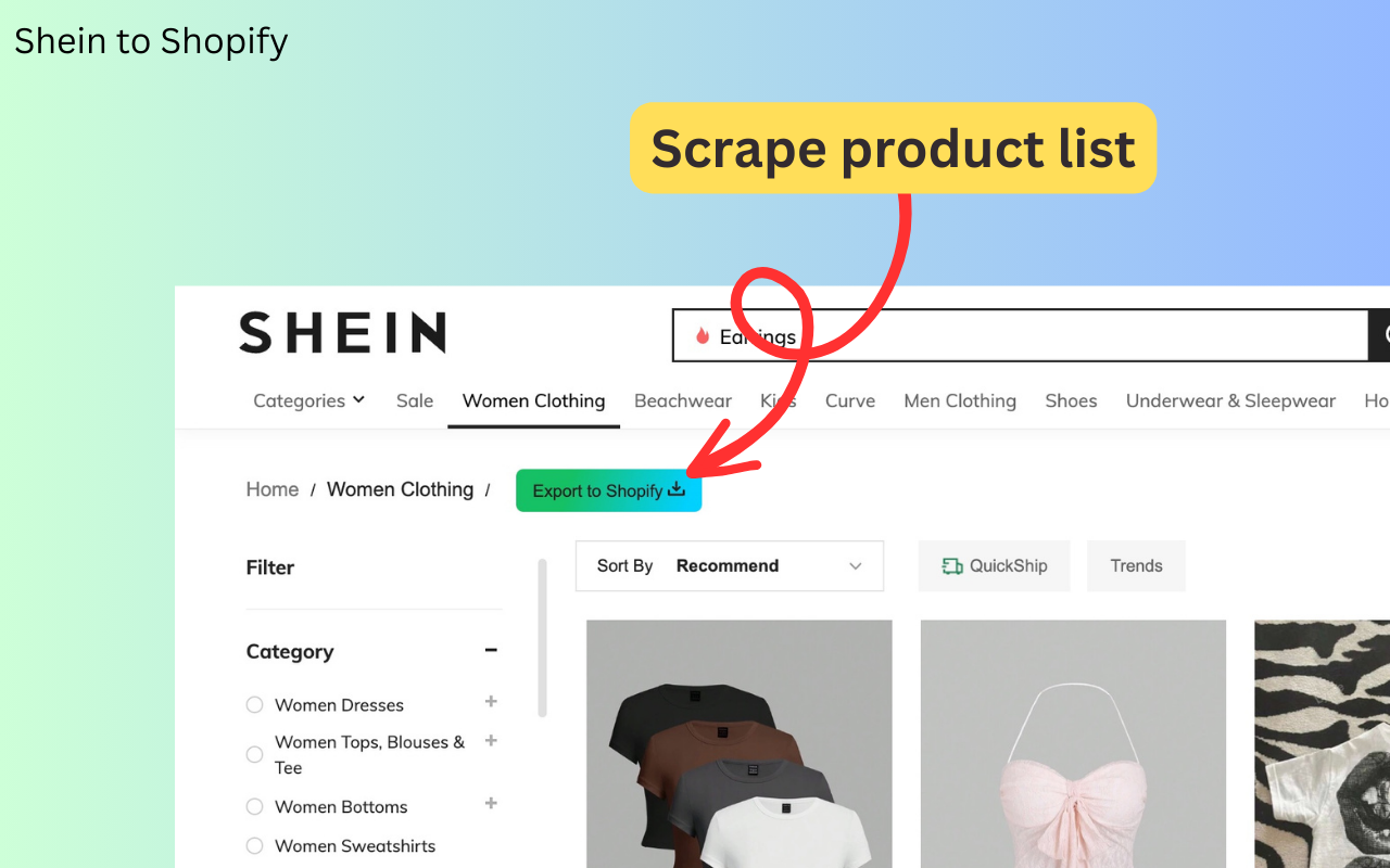 Shein 到 Shopify 的 CSV 导出工具 - 截图 2