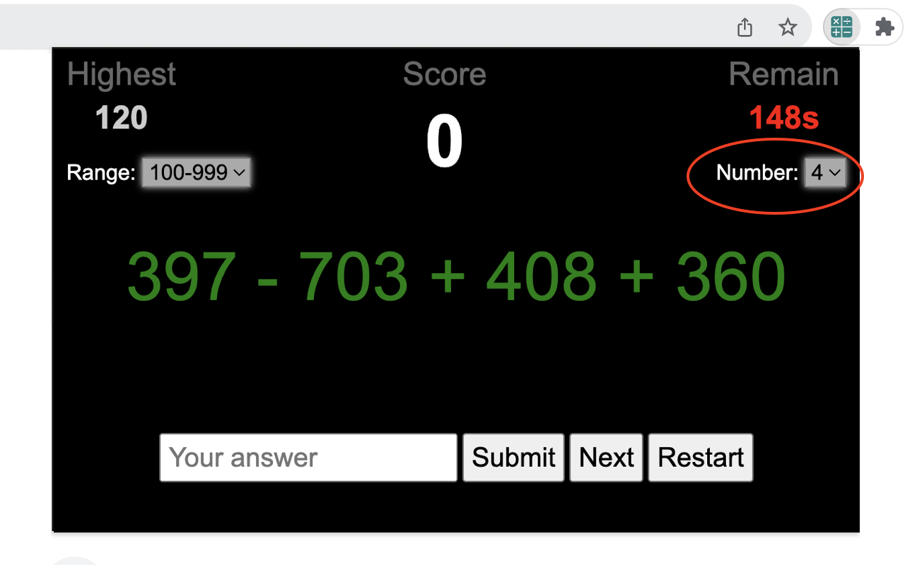 Math Flashcard Game - 截图 2