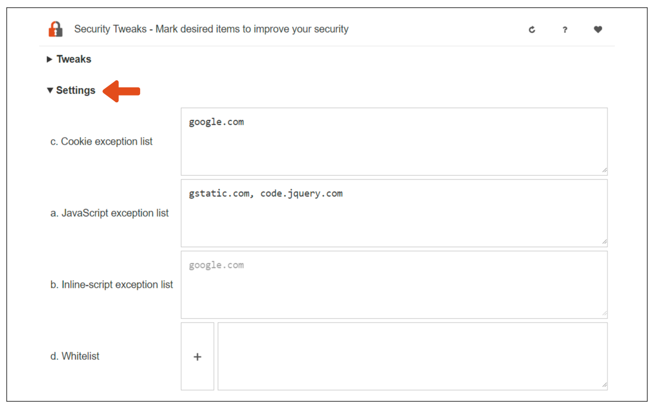Security Tweaks - 截图 2
