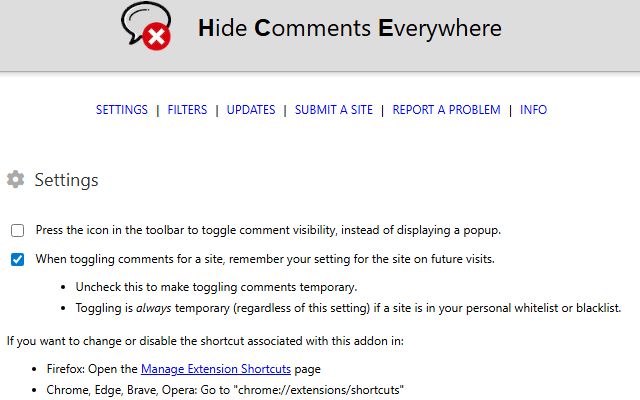 Hide Comments Everywhere - 截图 2