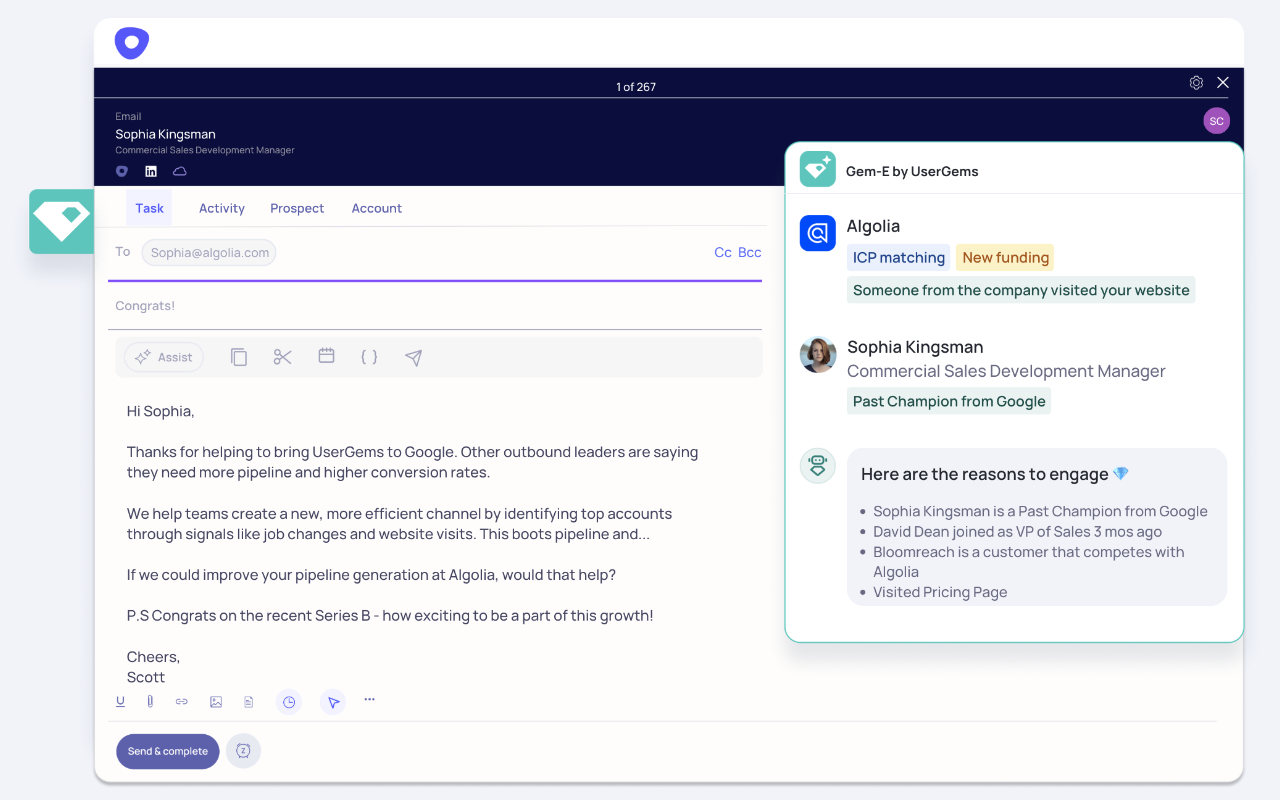 UserGems AI Copilot Chrome Extension - 截图 4