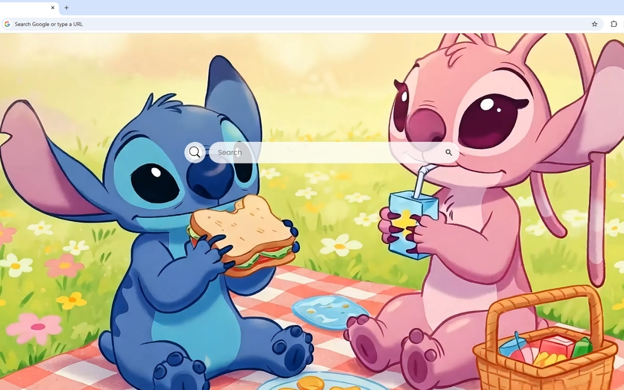 Stitch and Angel Picnic Live Wallpaper - 截图 2