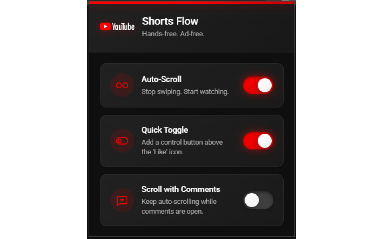 Shorts Flow: Auto Scroll & Ad Skip for YouTube Shorts - 截图 2
