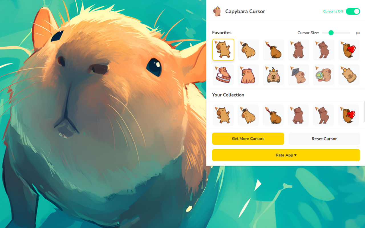 Capybara Cursor ★ Custom Cursor for Chrome™ - 截图 2