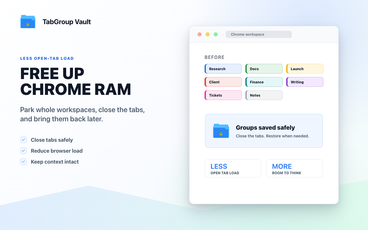 TabGroup Vault — 备份和恢复 Chrome 标签页组 - 截图 3