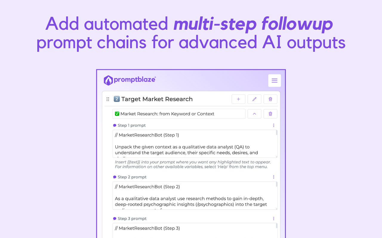 Prompt Blaze — AI Prompt Chaining Simplified - 截图 5