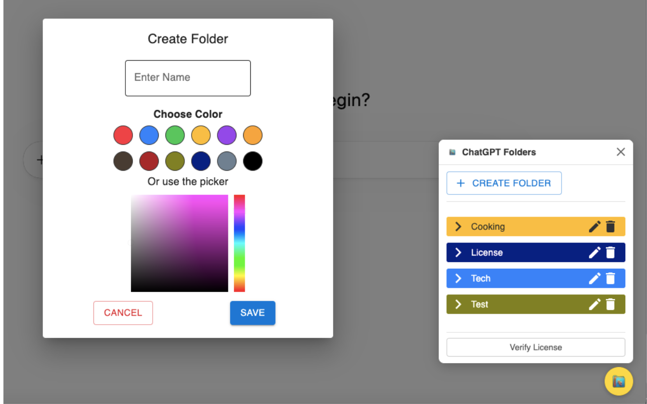 ChatGPT Folders - 截图 2