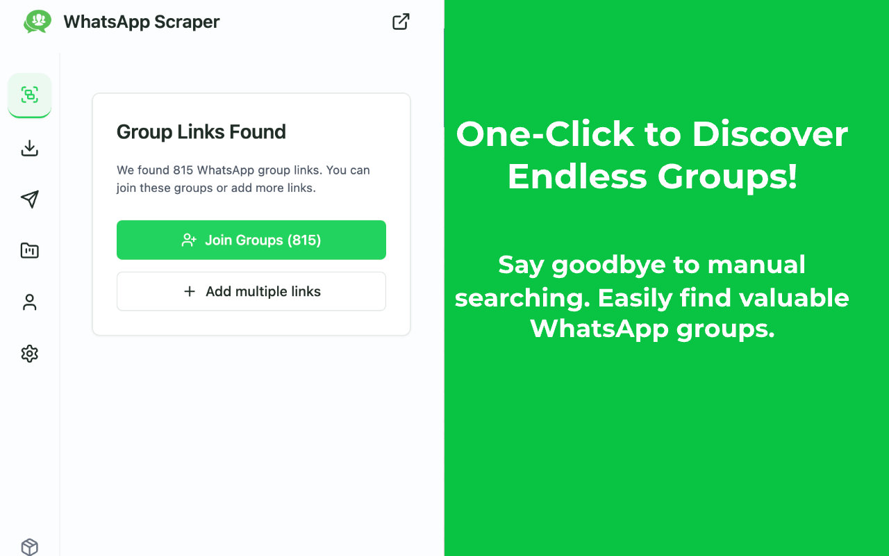 WhatsApp™ 刮削器与批量发送器及自动加入 - ExtBoost - 截图 1