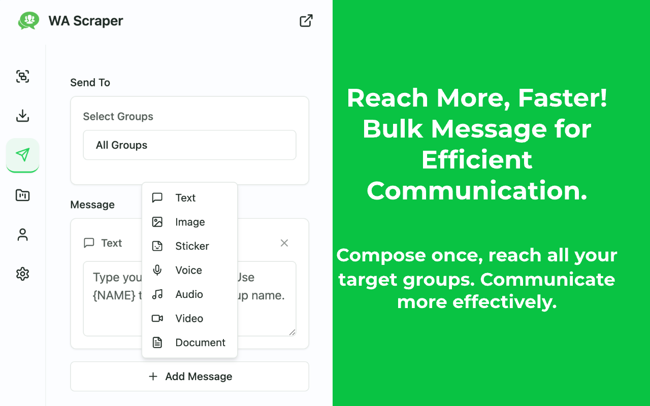 WhatsApp™ 刮削器与批量发送器及自动加入 - ExtBoost - 截图 3
