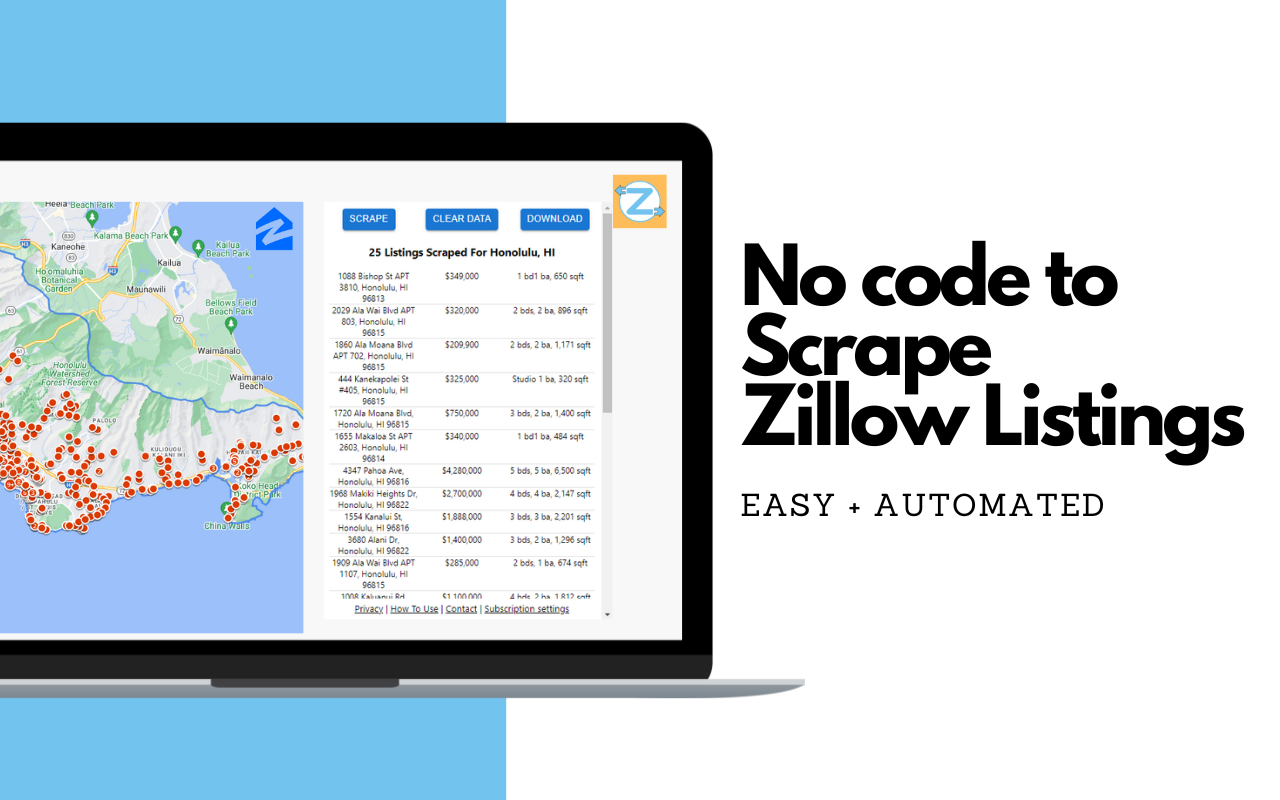 Z Real Estate Scraper for Zillow - 截图 1