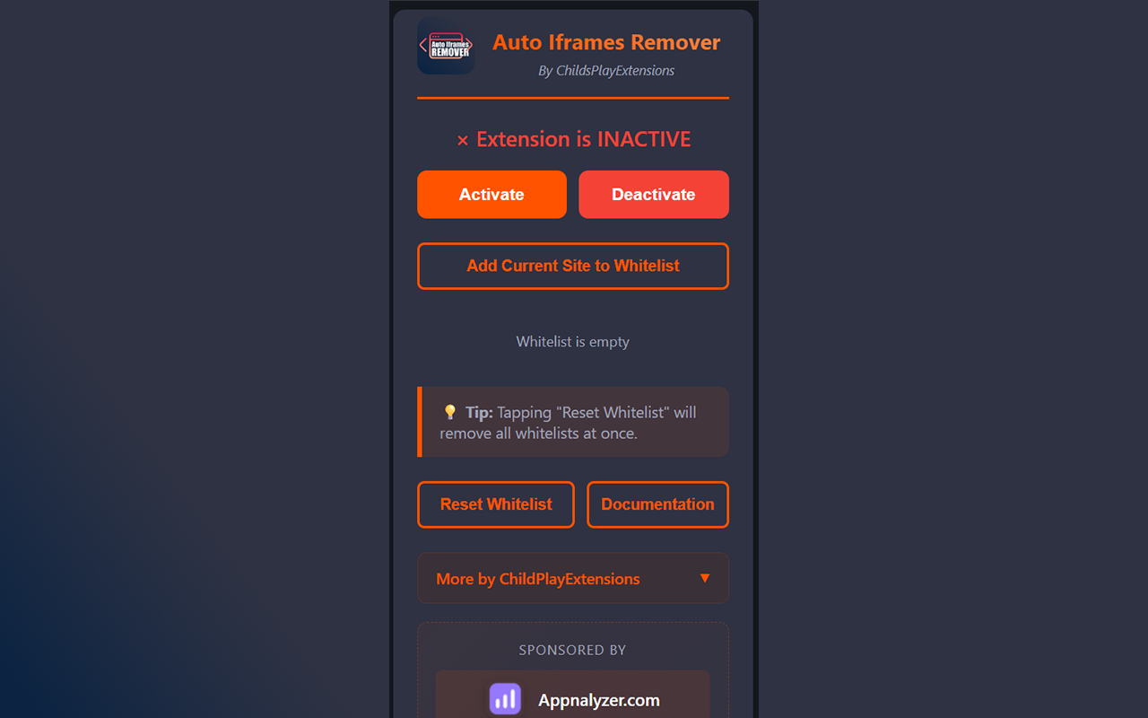 Auto Iframes Remover - 截图 2