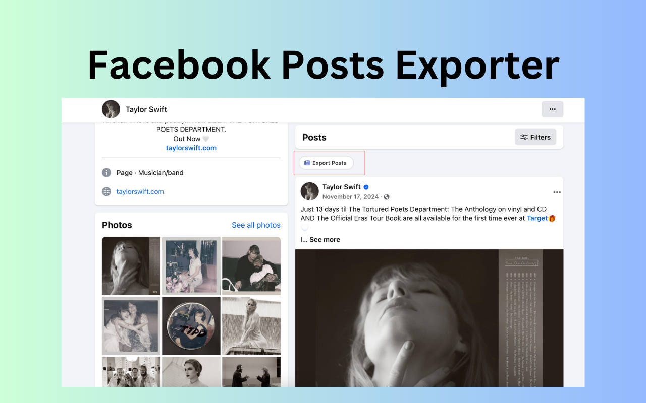 Posts Exporter For FB - 截图 5