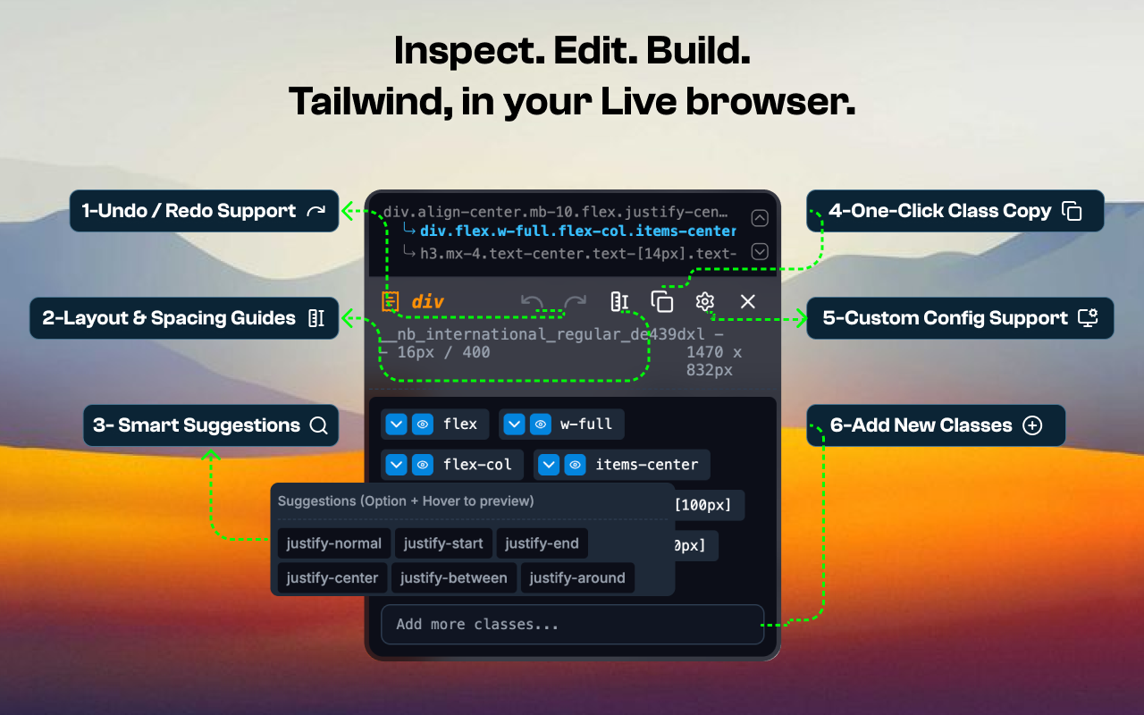 Tail Lens for Tailwind: Inspect, Edit, and Build Tailwind CSS Visually - 截图 1