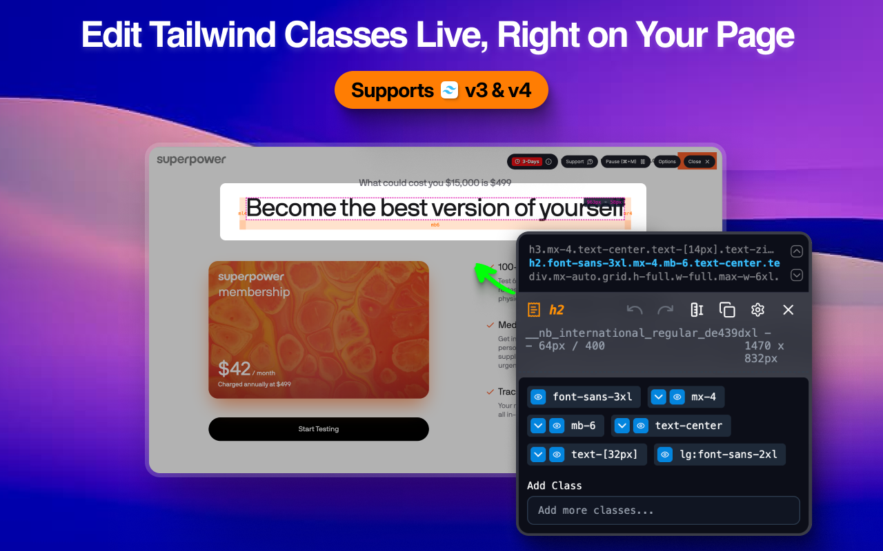 Tail Lens for Tailwind: Inspect, Edit, and Build Tailwind CSS Visually - 截图 4