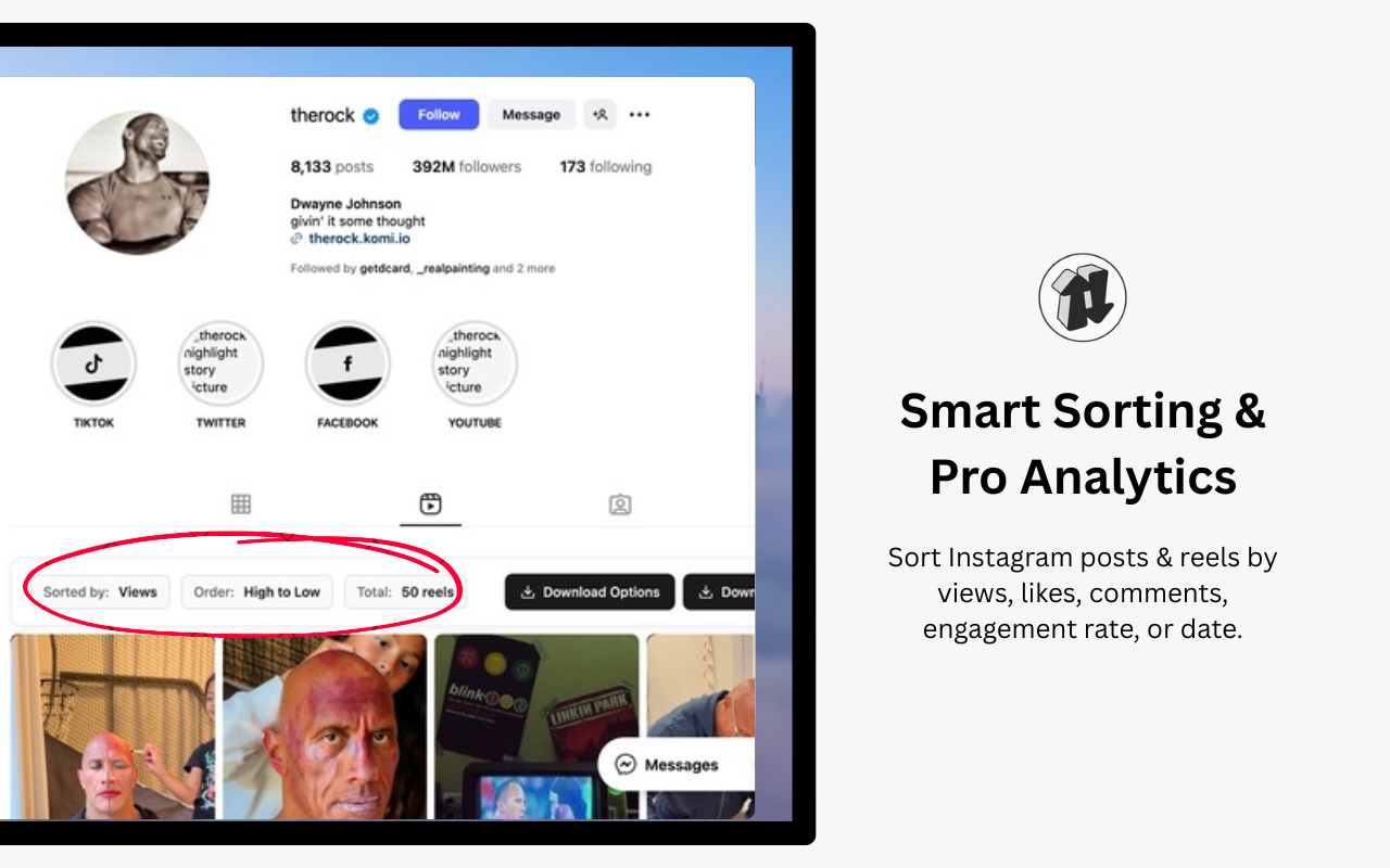 Sort Feed - Instagram Growth Analytics - 截图 3
