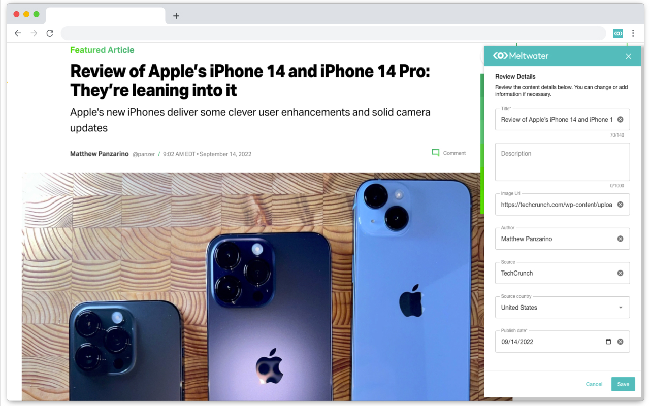 Meltwater Extension - 截图 1