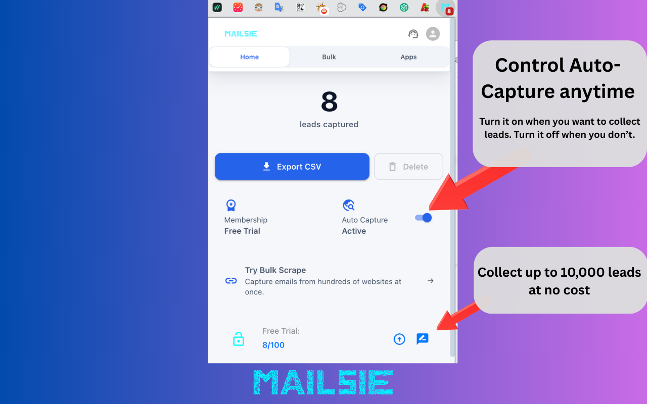 Mailsie – Automatic Email & Social Media Extractor - 截图 3