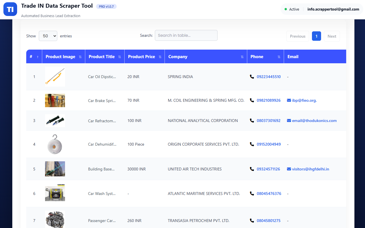 Trade India Scraper Tool – Extract Product & Seller Listings - 截图 4