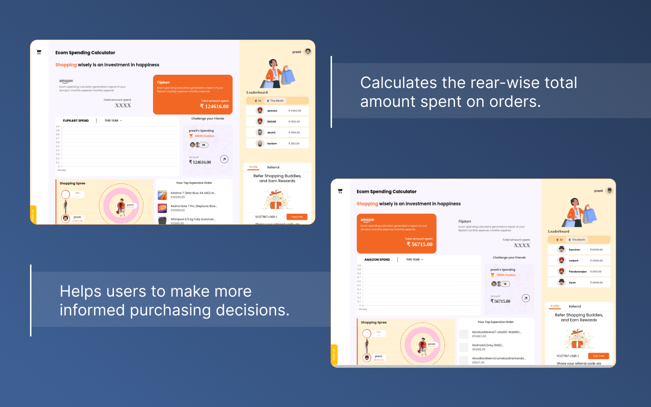 Amazon™和Flipkart™的支出计算器 - 截图 2