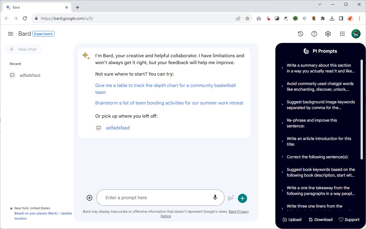 PI Prompts · Prompt Library for LLM platforms - 截图 1